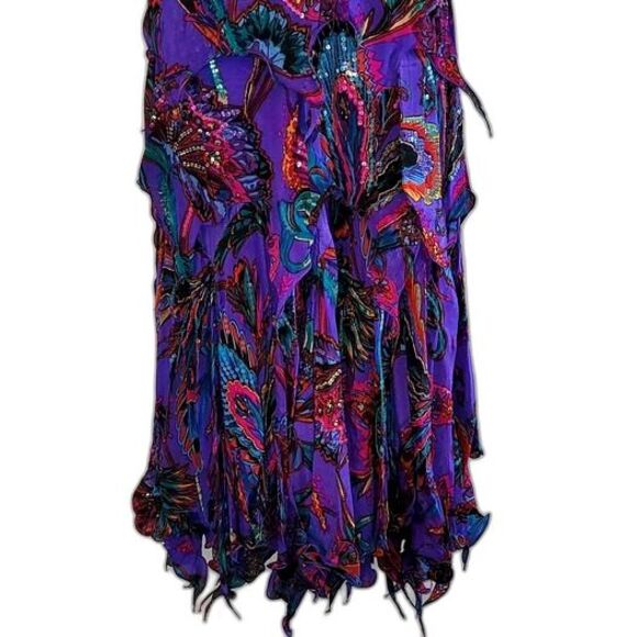 Vintage Judith Ann Creations Silk Gypsy Skirt & Top Set Size Small - Picture 2 of 4